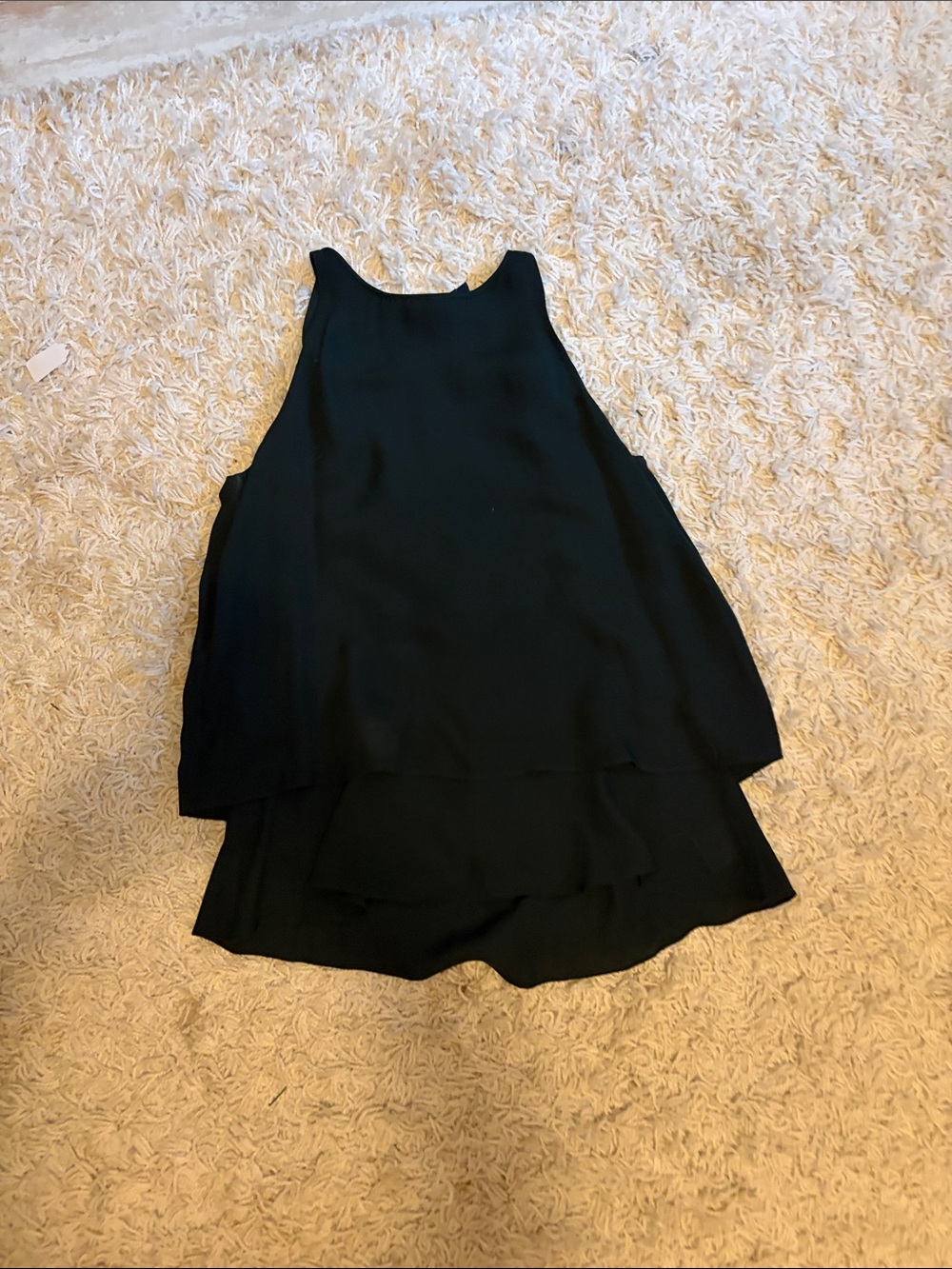 Theory Black Layered Sleeveless Blouse